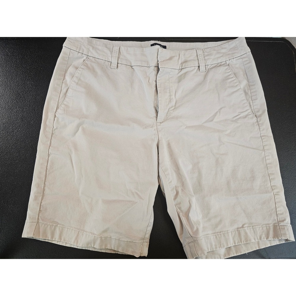J.Crew Chino Stretch Shorts Wmn 8 Khaki Re-Imagined Mid-Rise 9 Inch Inseam #714